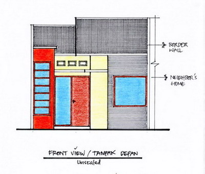 Desain Rumah Depan on Gambar 1   Denah Dan Tampak Depan Bangunan  Klik Pada Gambar Untuk