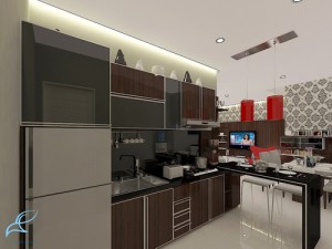 Desain Lemari Dapur on Proses Desain Interior Dapur Seperti Penataan Barang Barang Dapur