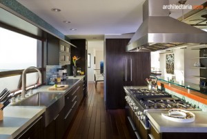 kitchen set dan appliances berbahan stainless steel - view 1